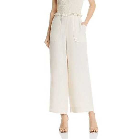 Rebecca Taylor Sleeveless Linen Smock Bow Jumpsuit - Picture 2 of 8